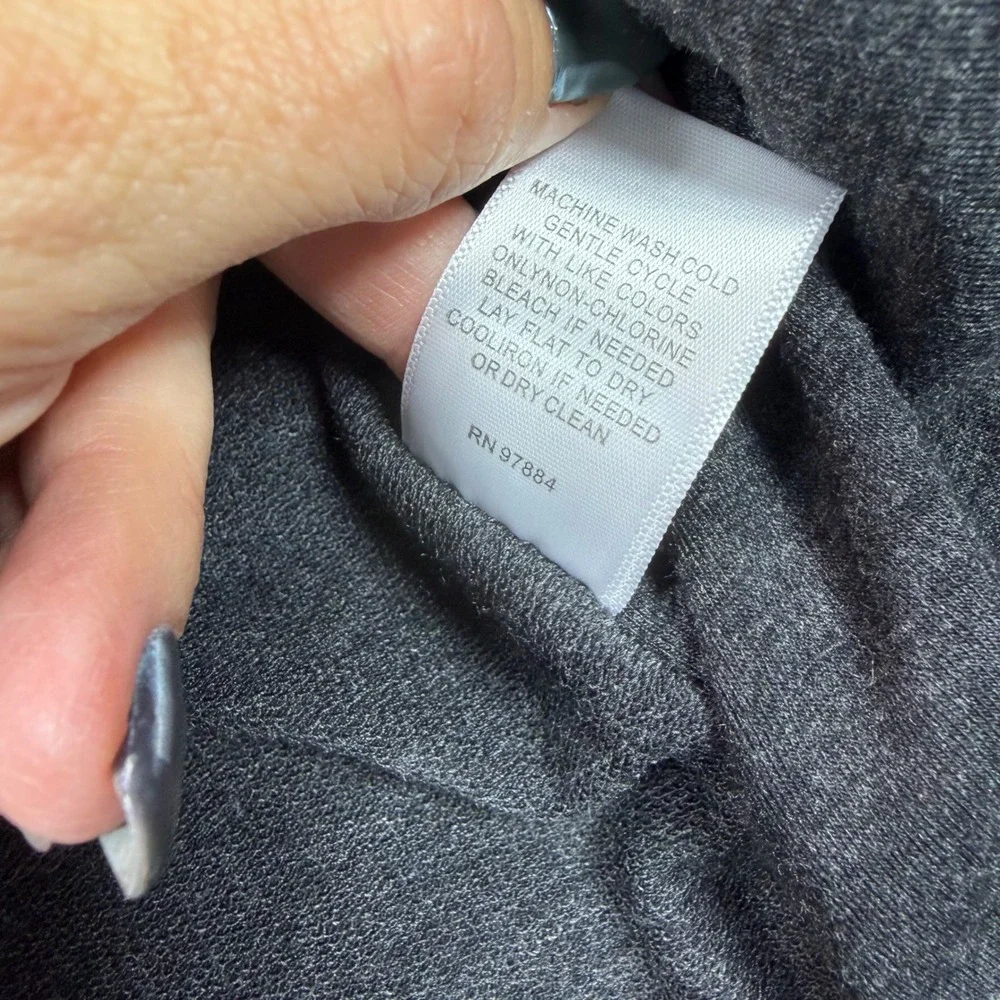 Tart Collections Charcoal Gray Open Front Duster Cardigan Jacket XL T90397V041